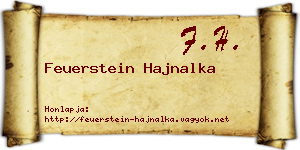 Feuerstein Hajnalka névjegykártya